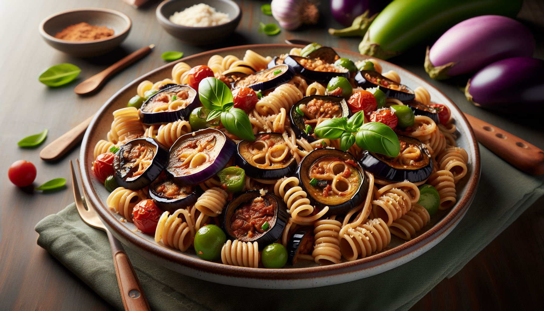 pasta con melanzane alla siciliana